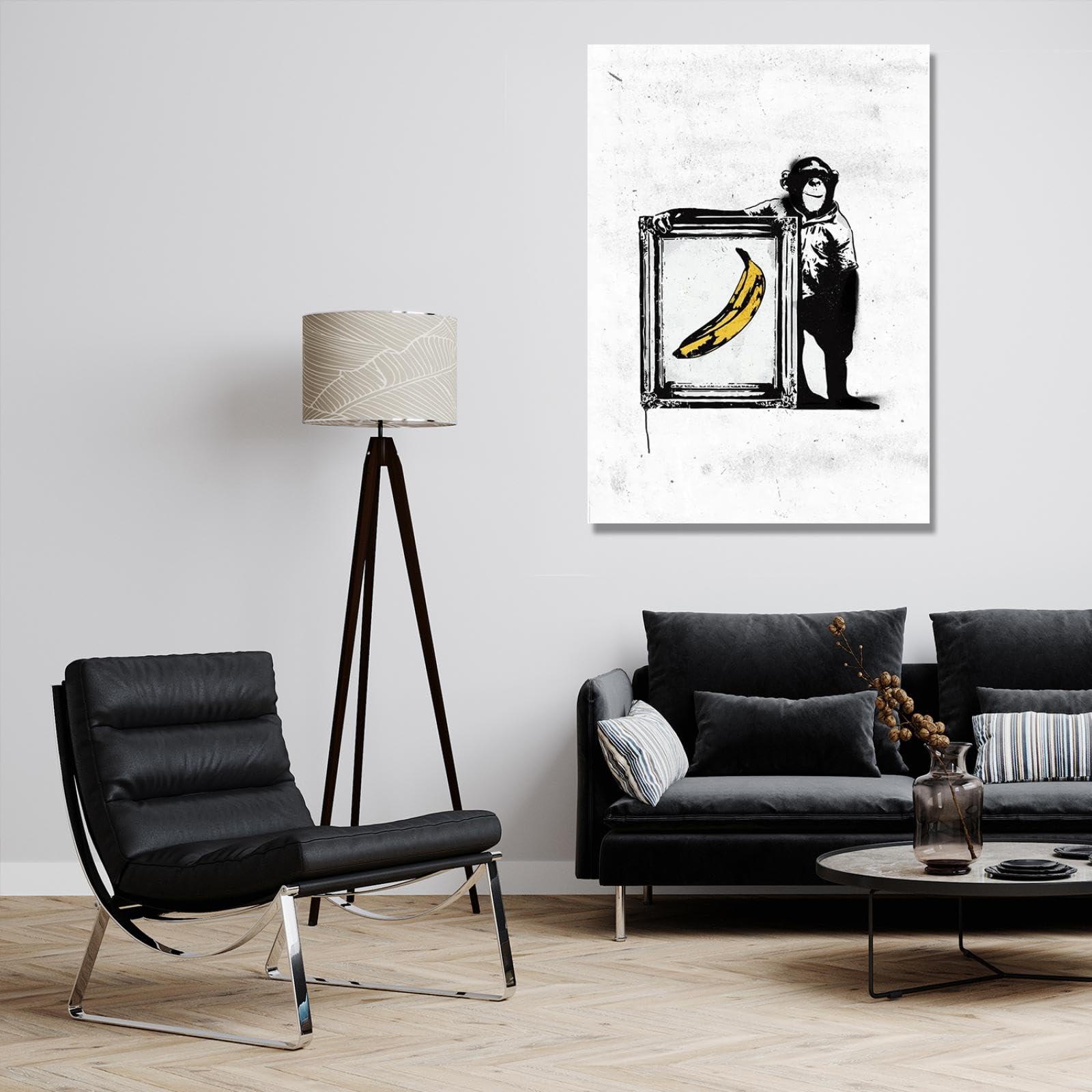 Amazon.com: Canvas Wall Art Banksy Paintings for Wall, Monkey